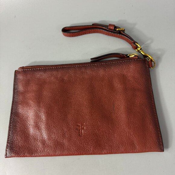 Frye Brown Leather Wristlet - Picture 1 of 15